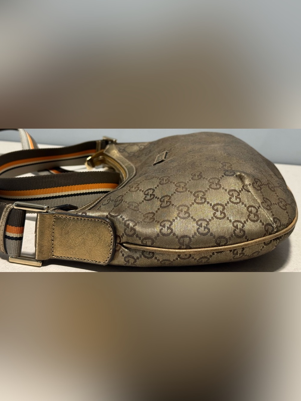 Gucci Vintage GG Hobo Crossbody Bag Canvas - Picture 5 of 16